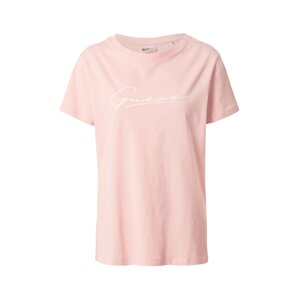 GUESS Póló 'ANNE'  rózsaszín / fehér