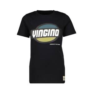 VINGINO Póló  fekete / benzin / fehér / mustár