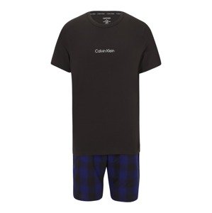 Calvin Klein Underwear Rövid pizsama  kék / fekete / fehér