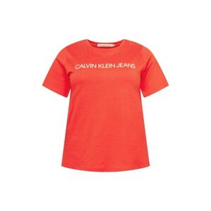 Calvin Klein Jeans Curve Póló  piros / fehér