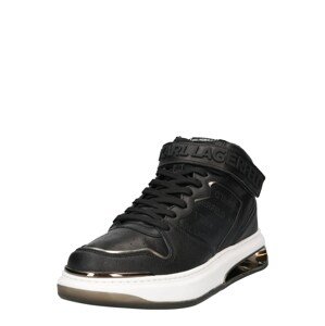 Karl Lagerfeld Magas szárú edzőcipők 'ELEKTRO'  fekete / ezüst