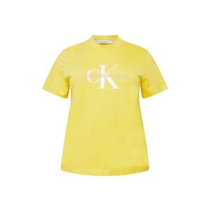 Calvin Klein Jeans Curve Póló  sárga / púder / fehér