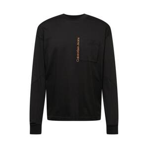 Calvin Klein Jeans Póló  pasztellnarancs / fekete