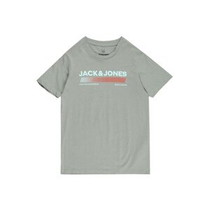 Jack & Jones Junior Póló 'Raymond'  menta / szürke / piros