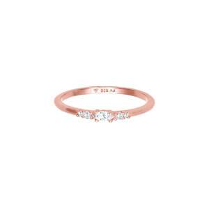 ELLI Gyűrűk  rózsaszín arany / fehér