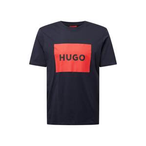 HUGO Póló 'Dulive'  tengerészkék / piros / fekete