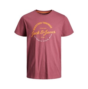 Jack & Jones Plus Póló 'Brat'  aranysárga / málna / fehér