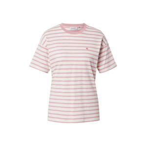 Carhartt WIP Póló 'Robie'  fáradt rózsaszín / fehér