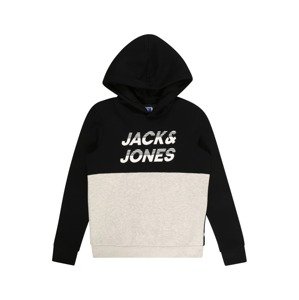 Jack & Jones Junior Tréning póló  bézs melír / fekete / fehér