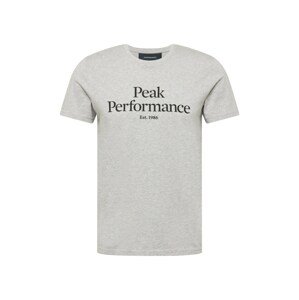 PEAK PERFORMANCE Póló 'Original'  fekete / szürke melír