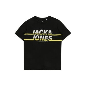 Jack & Jones Junior Póló 'CHARLES'  sárga / fekete / fehér