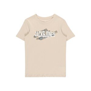 Jack & Jones Junior Póló  világosbarna / fehér / tengerészkék