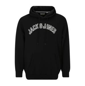Jack & Jones Plus Tréning póló 'CITY'  fekete / fehér