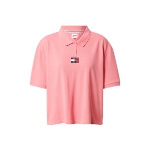 Tommy Jeans Póló  rózsaszín / fekete / piros / fehér