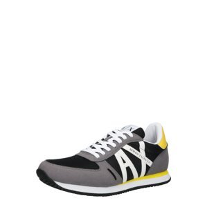 ARMANI EXCHANGE Rövid szárú edzőcipők  szürke / fehér / fekete / sárga