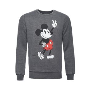 Recovered Tréning póló 'Disney Mickey Peace Pose'  sötétszürke / piros / fehér / fekete