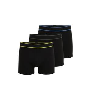 SCHIESSER Boxeralsók  fekete / sárga / kék / sötétzöld