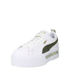 PUMA Rövid szárú sportcipők 'Mayze'  zöld / fehér