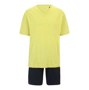 SCHIESSER Rövid pizsama  fehér / sötétkék / sárga