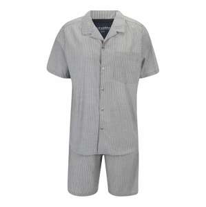 SCHIESSER Rövid pizsama  galambkék / fehér