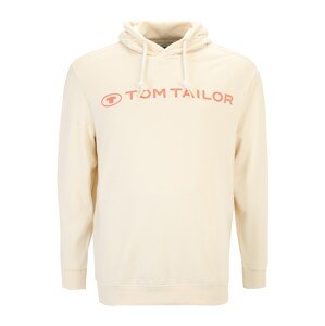 TOM TAILOR Men + Tréning póló  gyapjúfehér / lazac