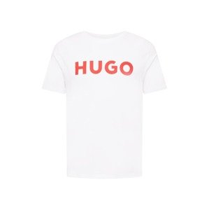HUGO Póló 'Dulivio'  piros / fehér