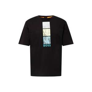 BOSS Casual Póló 'TeTrue 1'  fekete / kék / világosszürke / pasztellsárga