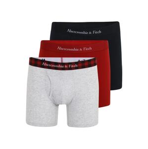 Abercrombie & Fitch Boxeralsók 'HOLIDAY'  világosszürke / fehér / fekete / piros