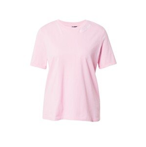 PIECES Póló 'Velune'  világos-rózsaszín / fehér