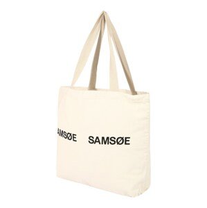 Samsøe Samsøe Shopper táska 'Frinka'  fekete / természetes fehér