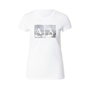 ARMANI EXCHANGE Póló  ezüst / fehér