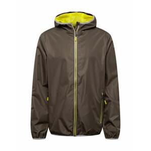 KILLTEC Kültéri kabátok 'Trin'  limone / világosszürke / sötétzöld