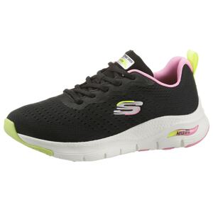 SKECHERS Rövid szárú sportcipők  limone / világos-rózsaszín / fekete / fehér