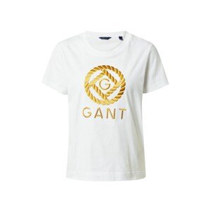 GANT Póló  fehér / arany