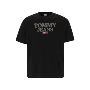 Tommy Jeans Plus Póló  fekete / szürke / fehér / piros