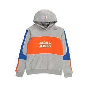 Jack & Jones Junior Tréning póló 'CONRAD'  világosszürke / narancs / kék / fehér