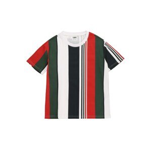 Urban Classics Póló  tengerészkék / sötétzöld / piros / fehér