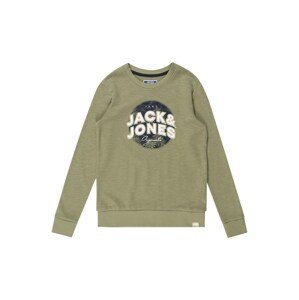 Jack & Jones Junior Tréning póló 'Bloomer'  olíva / fekete / természetes fehér / tengerészkék
