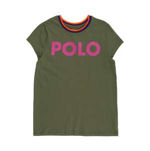 Polo Ralph Lauren Póló  sötétkék / olíva / neonnarancs / sötét-rózsaszín