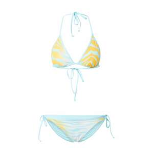 DELICATELOVE Bikini 'Jil'  sárga / fehér / világoskék