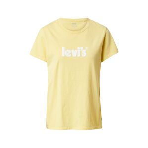 LEVI'S Póló 'THE PERFECT TEE YELLOWS/ORANGES'  világos sárga / piros / fehér