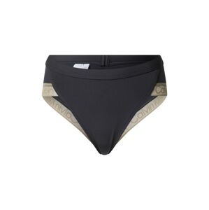 Calvin Klein Swimwear Plus Bikini nadrágok 'BRAZILIAN'  sötét bézs / fekete
