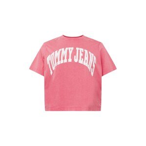 Tommy Jeans Curve Póló  világos-rózsaszín / fehér