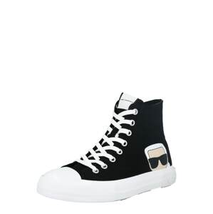 Karl Lagerfeld Magas szárú sportcipők 'KAMPUS III'  bézs / fekete / fehér