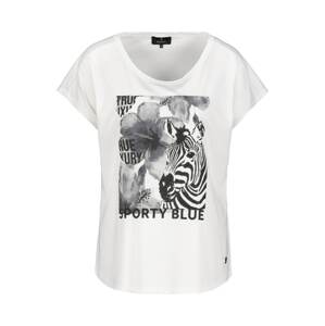 monari Shirt 'Zebra + Blume'  fehér / fekete / szürke