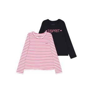ESPRIT Póló  rózsaszín / fehér / fekete