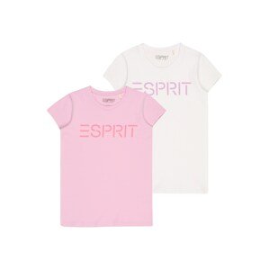 ESPRIT Póló  lila / fehér / rózsaszín
