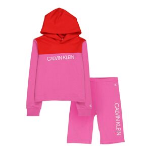 Calvin Klein Jeans Jogging ruhák  rózsaszín / fehér / piros