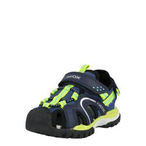 GEOX Nyitott cipők 'Borealis'  sötétkék / citromzöld / vízszín / szürke