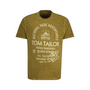 TOM TAILOR Men + Póló  bézs / olíva